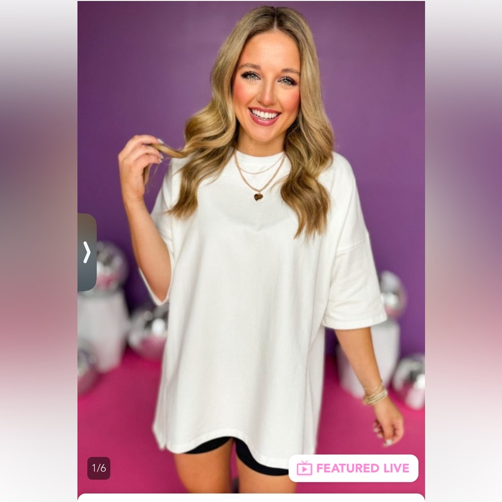 SSYS long white short sleeve tunic